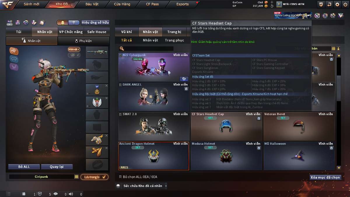 shop acc cf uy tin gia re